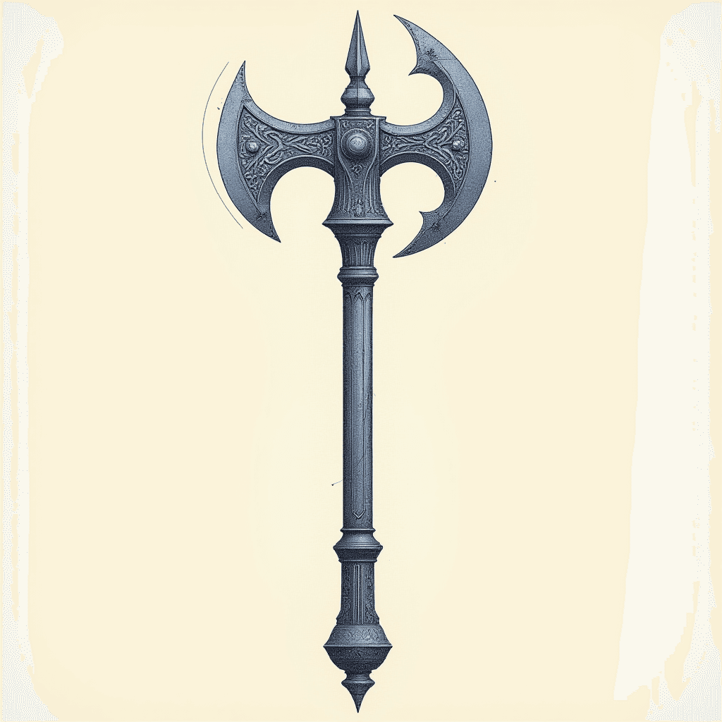 Celt War Axe Blue Alloy Design