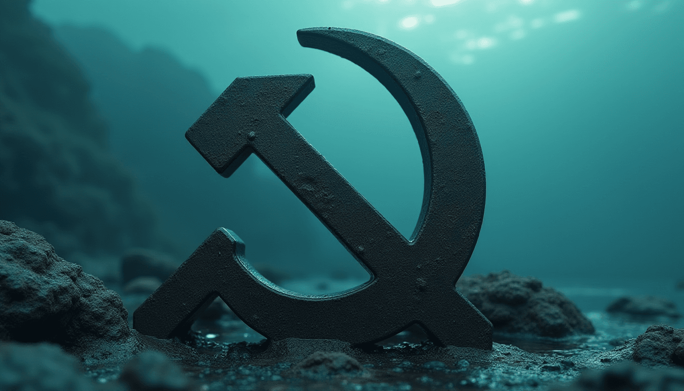 Communist Symbol Sunk at the Sea Bottom