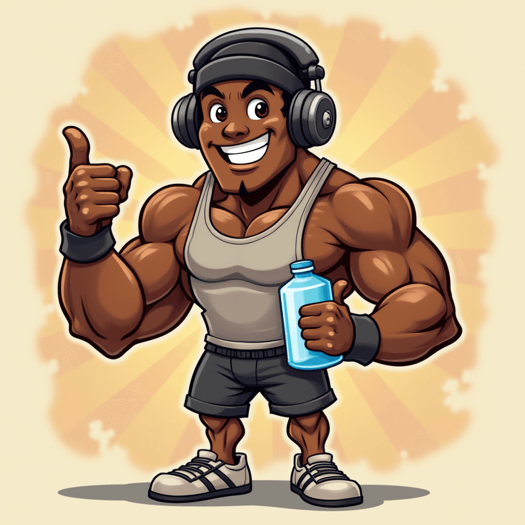 Retro Animated Bodybuilder