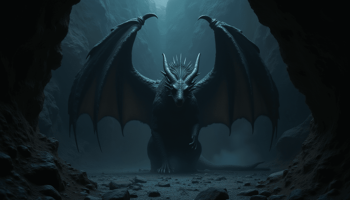 Dark Magic Dragon Realistic Render