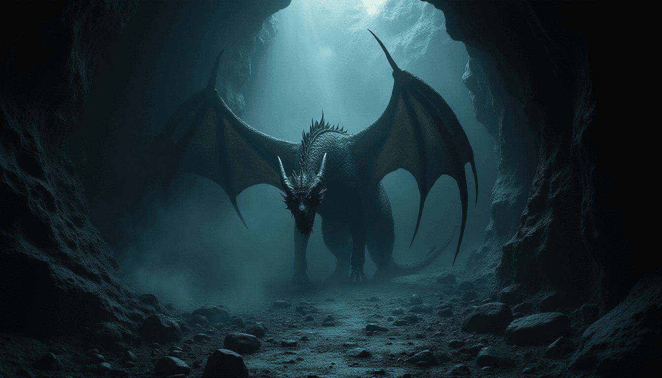 Dark Magic Dragon Realistic Game of Throne Style