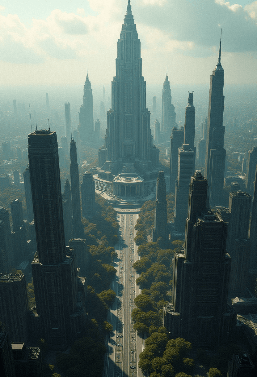 Neoclassicism Mega Future City Galaxy Capital