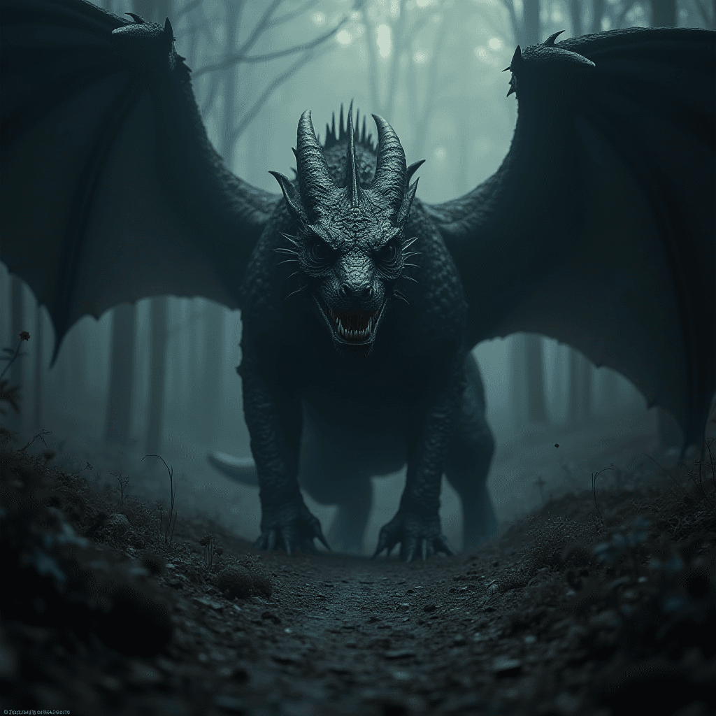 Dark Surreal Magic Dragon