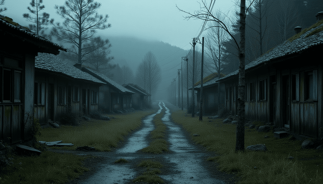 Abandoned Village in Rural Japan Horror Scene