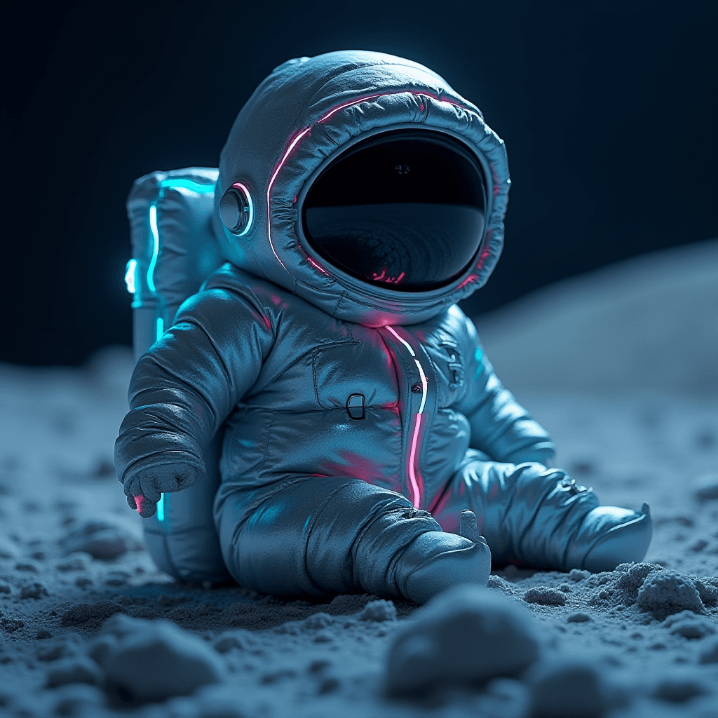 Futuristic Luxury Down Jacket Design with Moonback