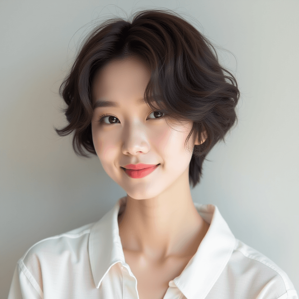 Korean Women's Medium Short Hair Style