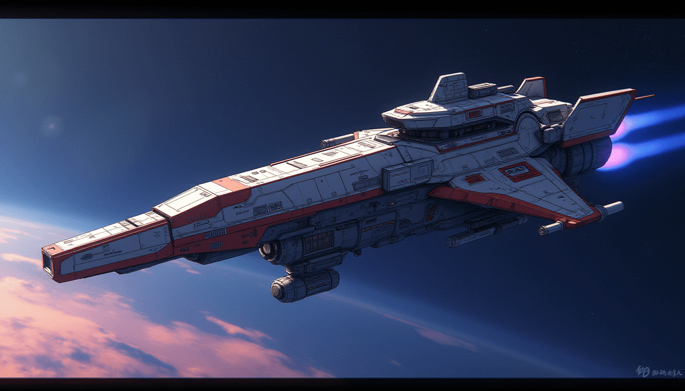 2D Anime Planetary Scout Ship