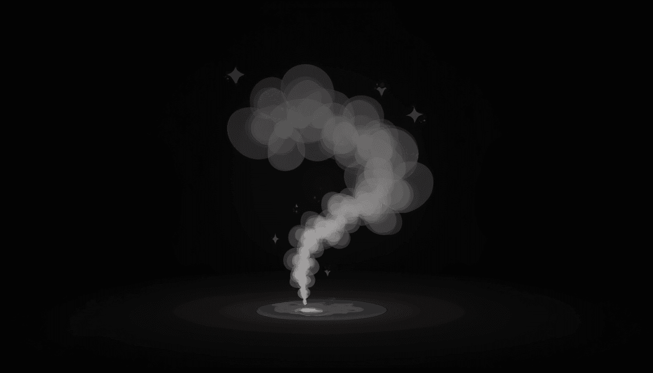 Cartoon Smoke from Black Background