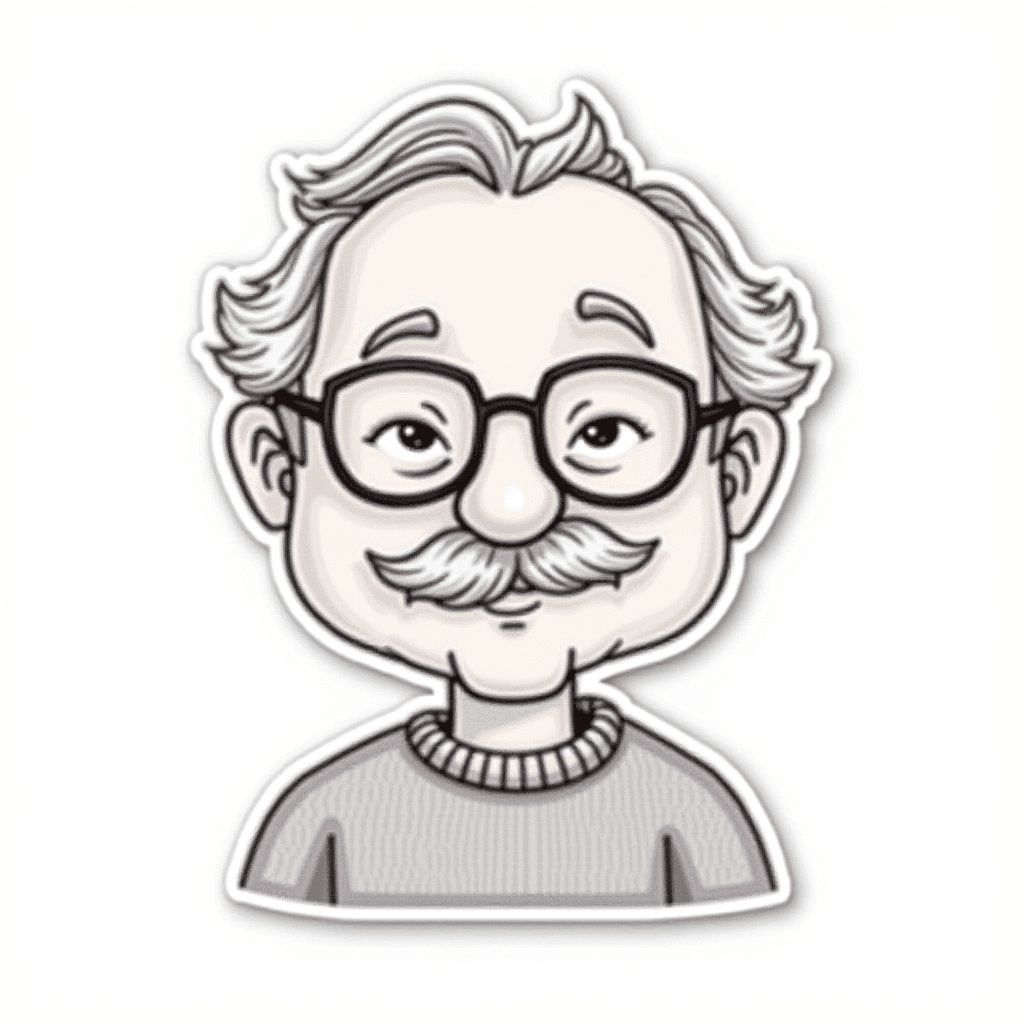 Cute Grandfather Sticker