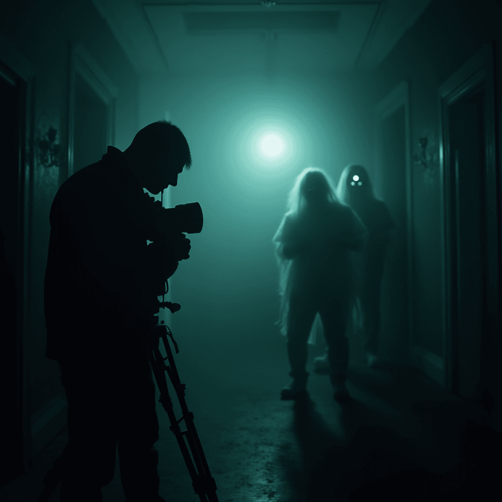 Ghostly Horror Movie Shooting Scene