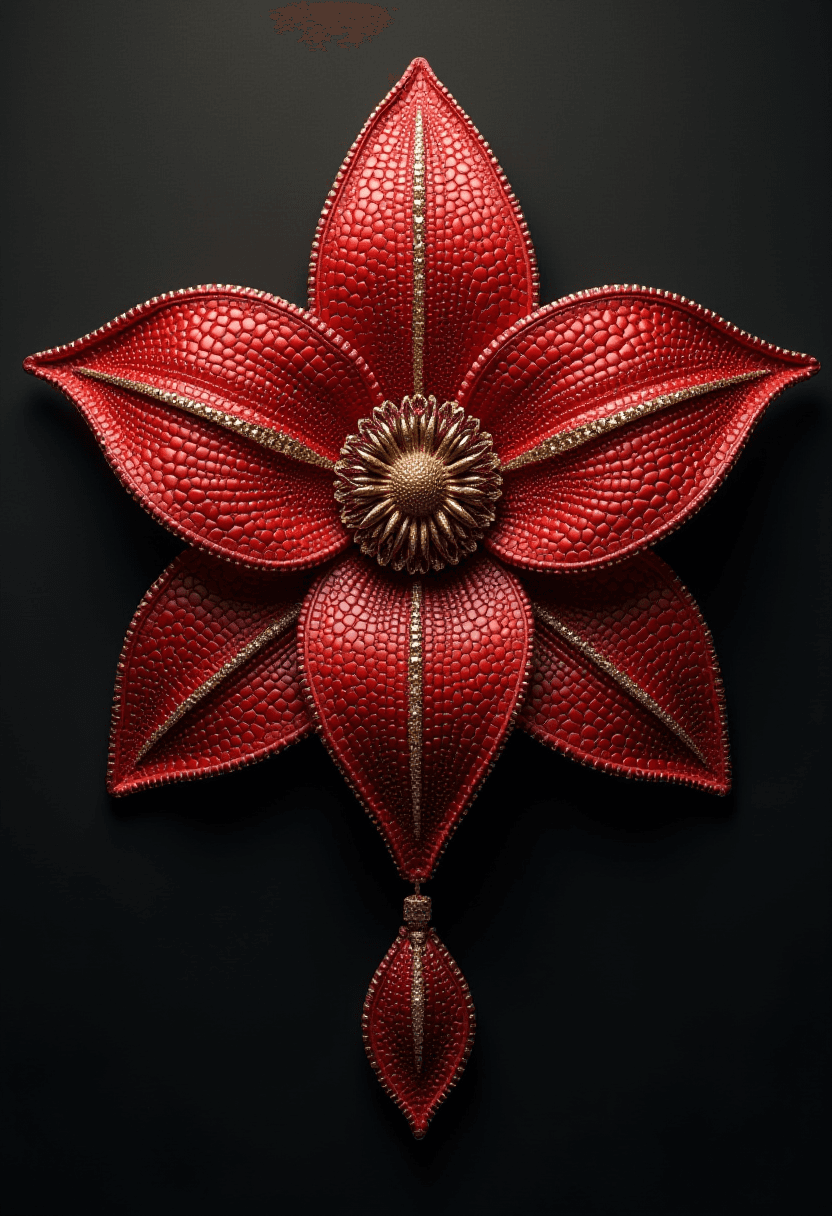 Diamond Red Lily Emblem