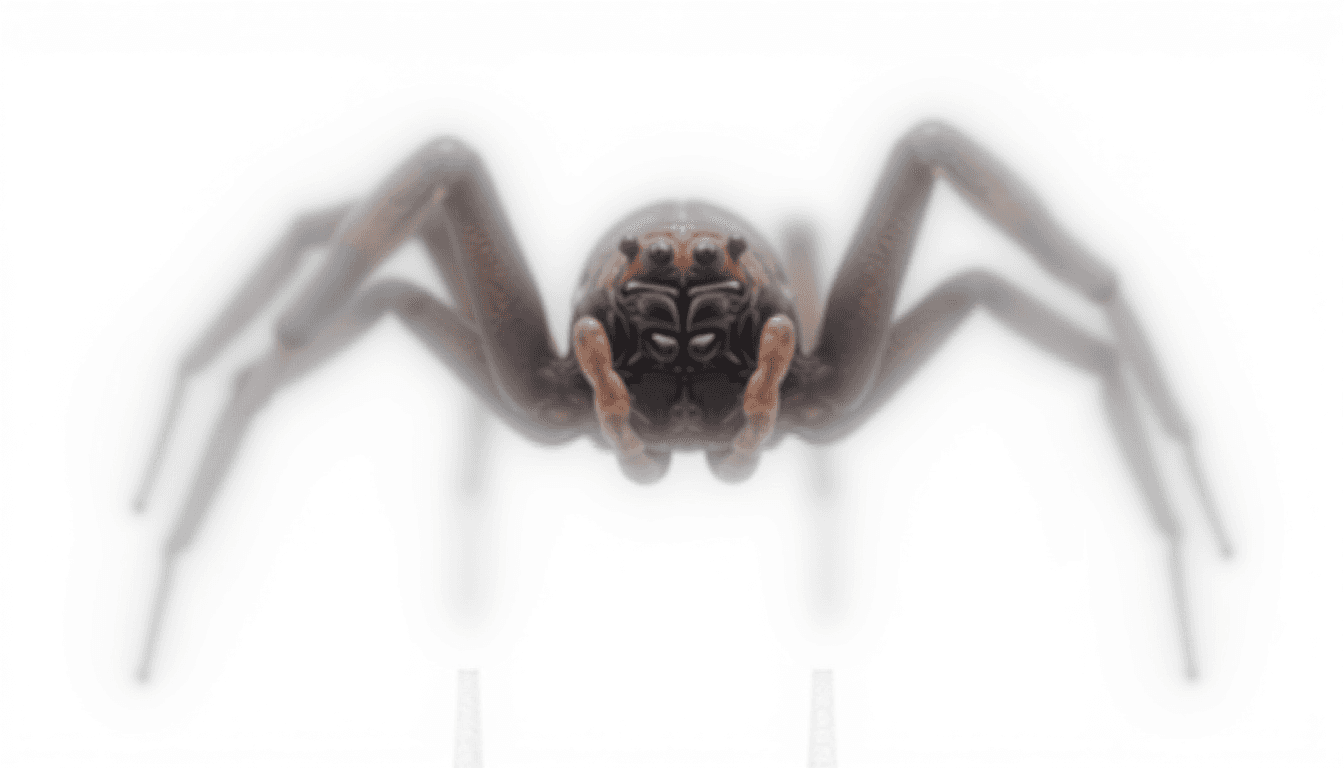 Isolated Jumping Spider Digital Art On White Background