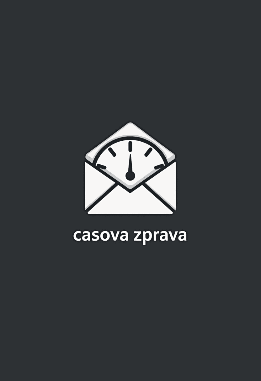 Creative Clock and Envelope Logo for Casova Zprava