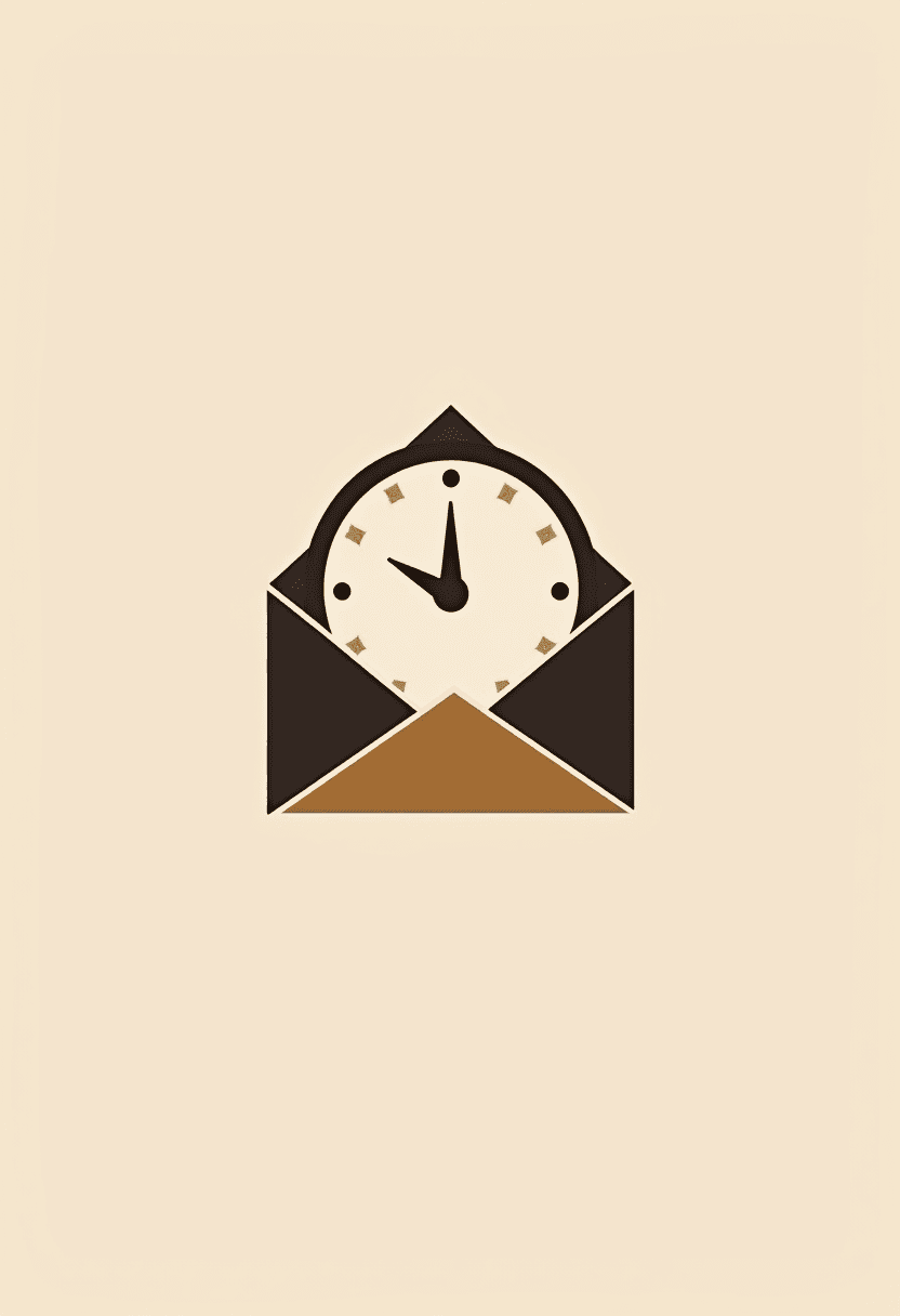 Creative Logo with Clock and Envelope