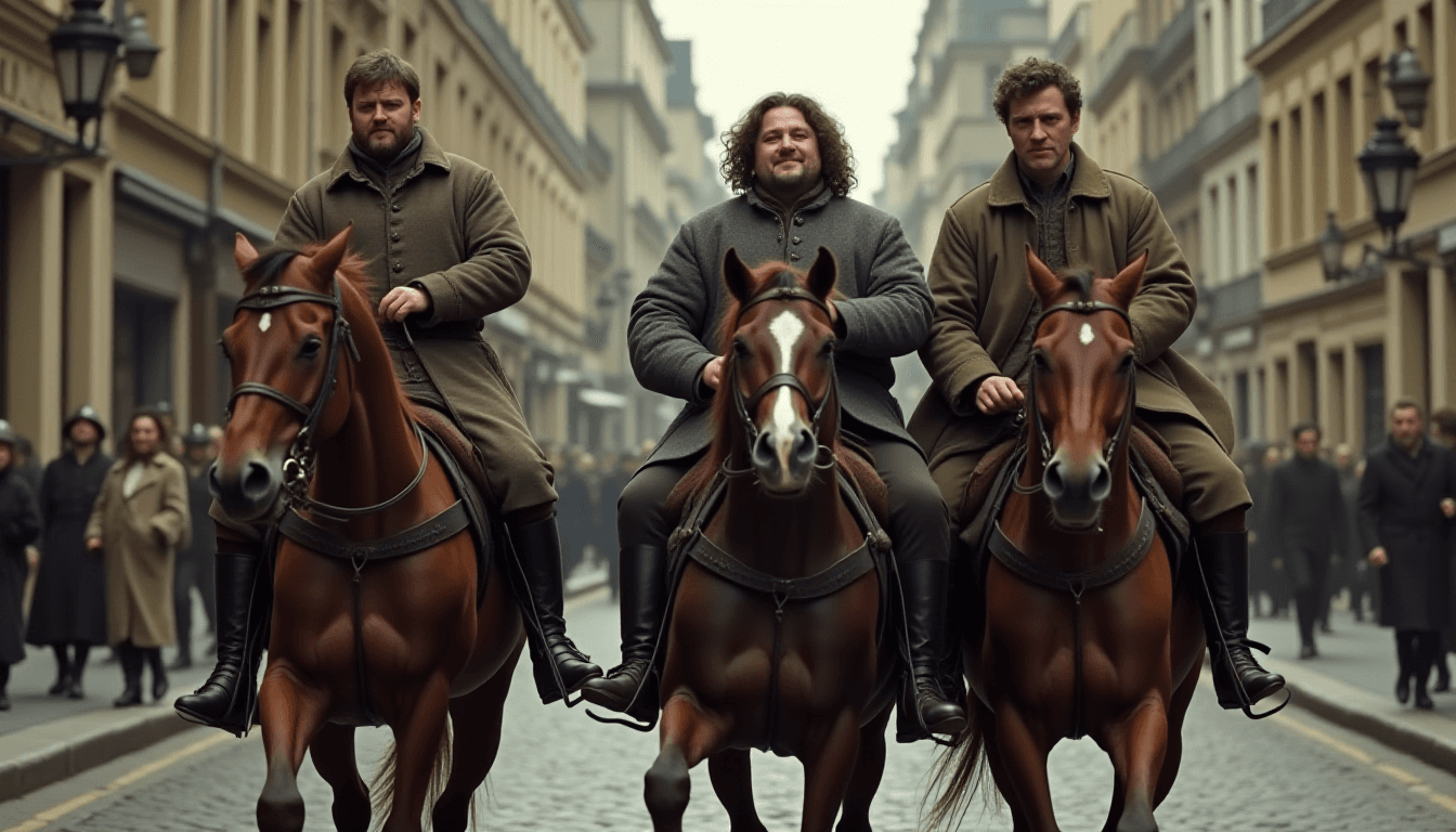 Horsemen in Old Paris