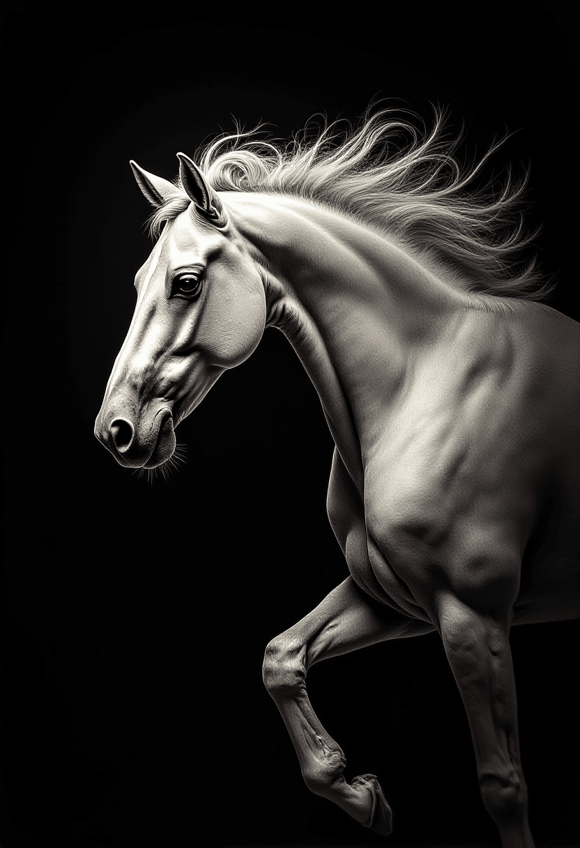 Horse Race Inspired Bust Drawing