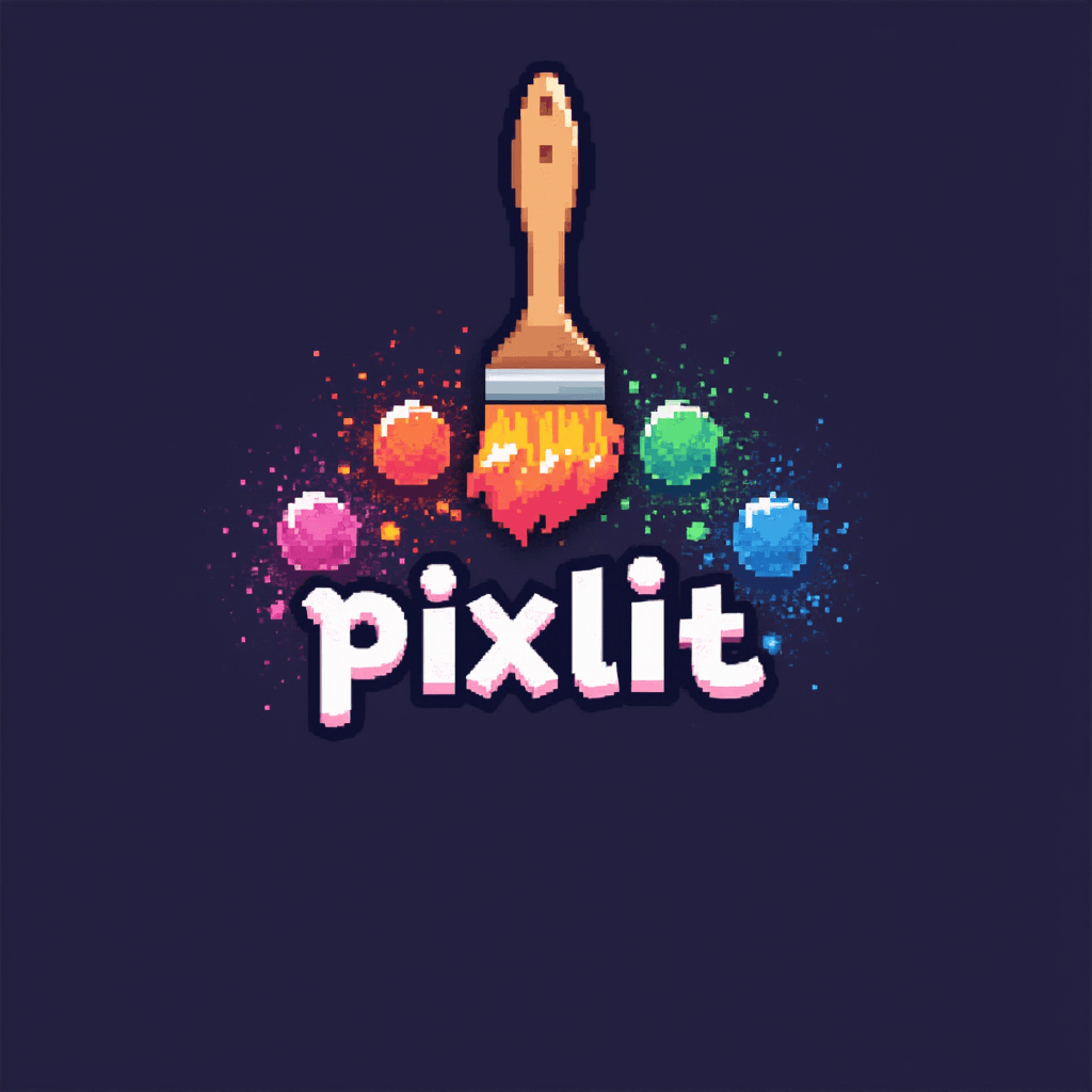 Pixlit Pixel Painting Game Logo