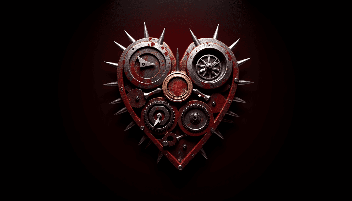 Metal Heart with Clockwork Compartments