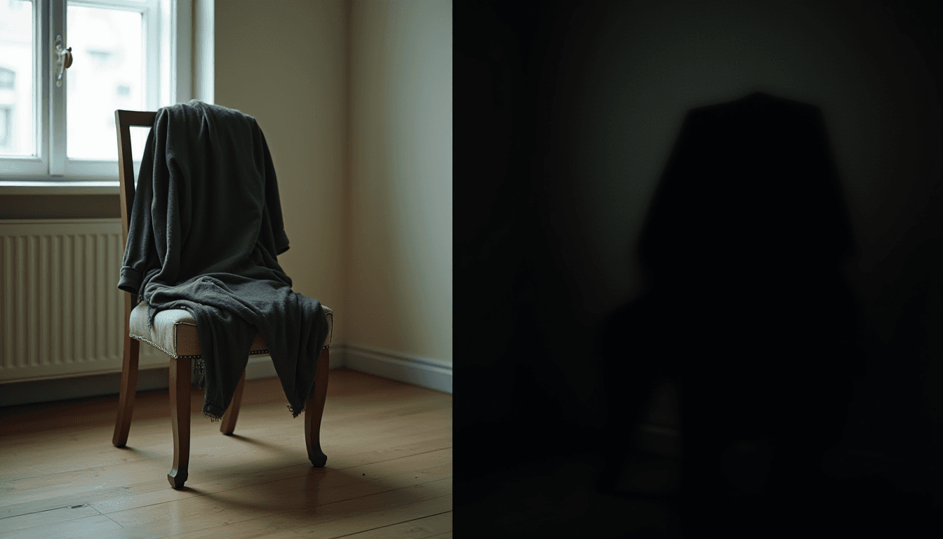 Chair with Clothes in Different Lighting Conditions