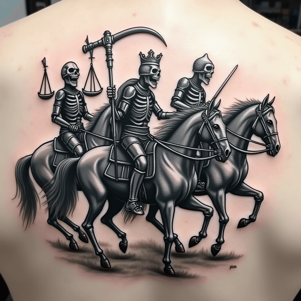 Apocalypse Horsemen Zombie Tattoo Art