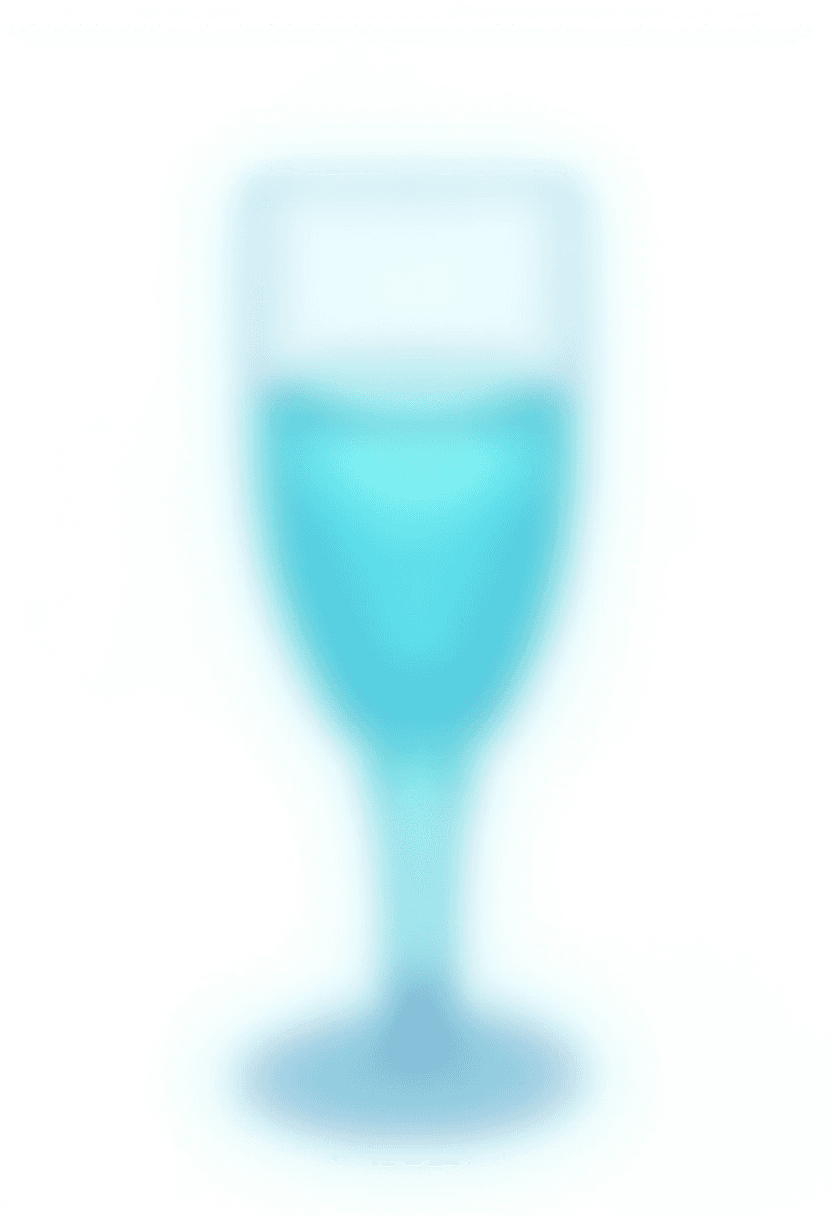 Abstract Cyan Hightball Glass Illustration