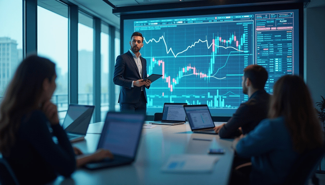 Modern Forex Class With Transparent Display