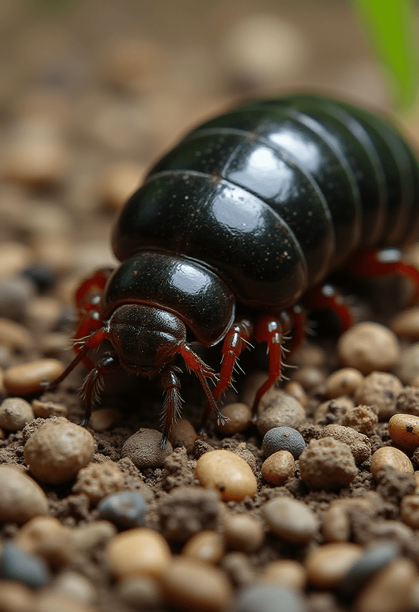 Threatening Armadillidium Vulgare Nature Scene