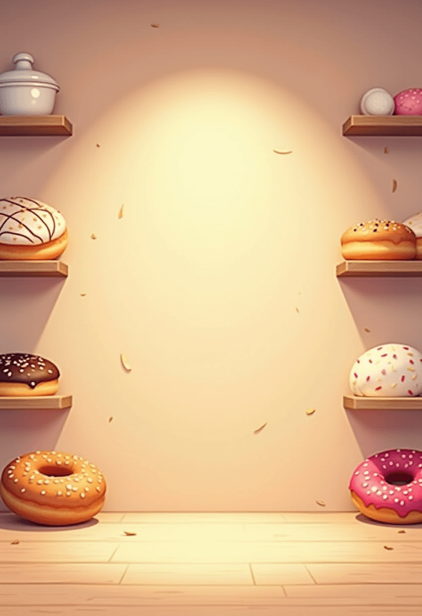 Caricature Bakery 2D Game Background