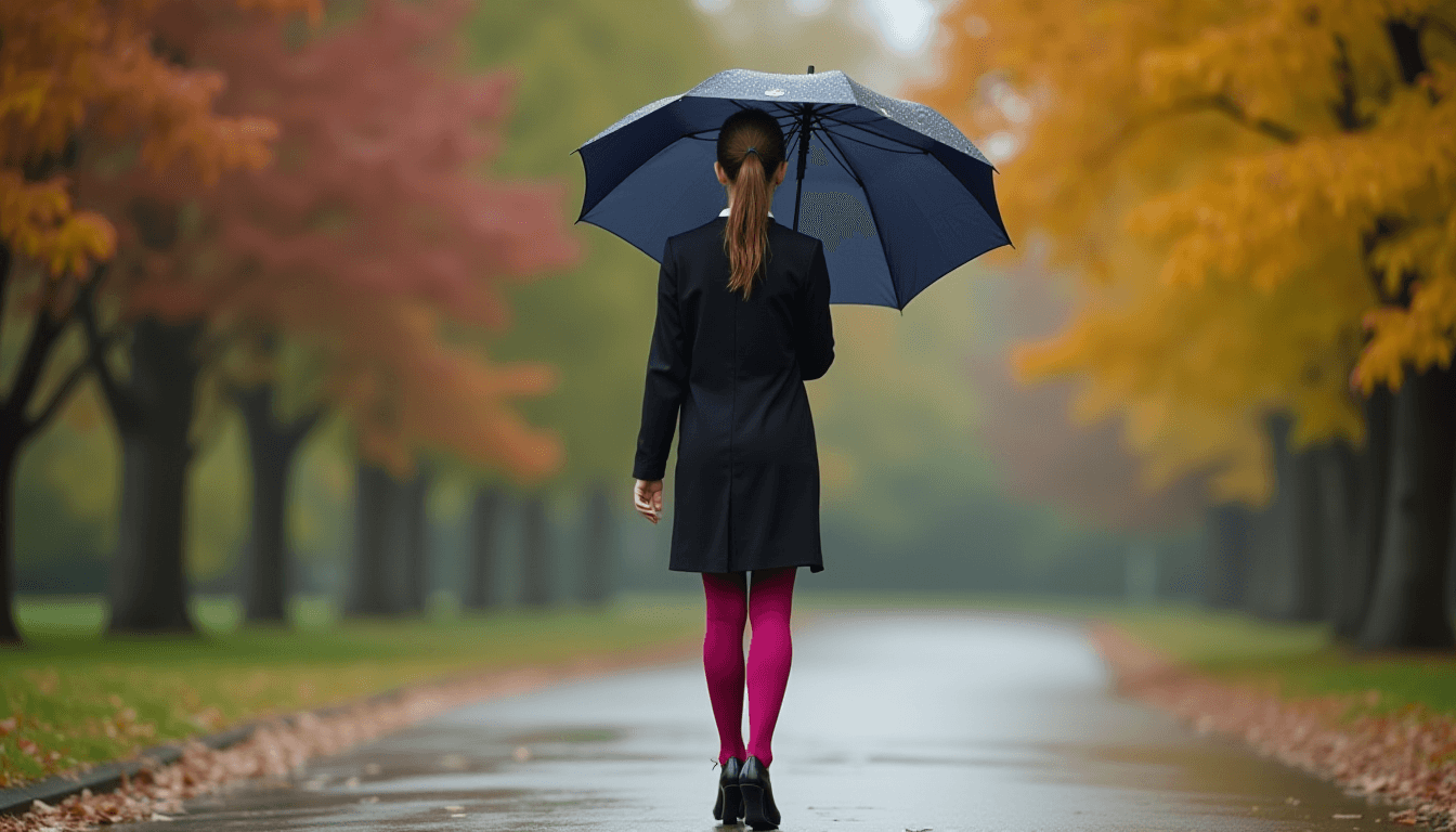 Young Woman in Autumn Park