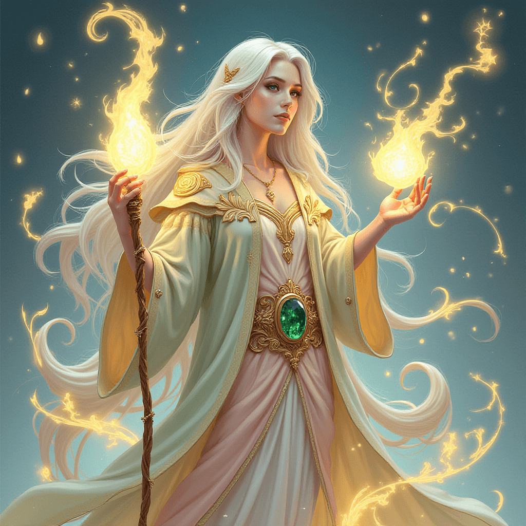 Enchanting Mage in Pastel Majesty