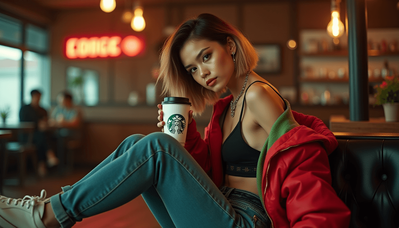 Dystopian Filipina in Vibrant Punk Style