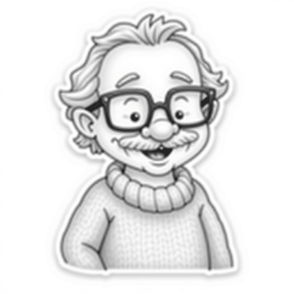 Cute Grandfather Sticker