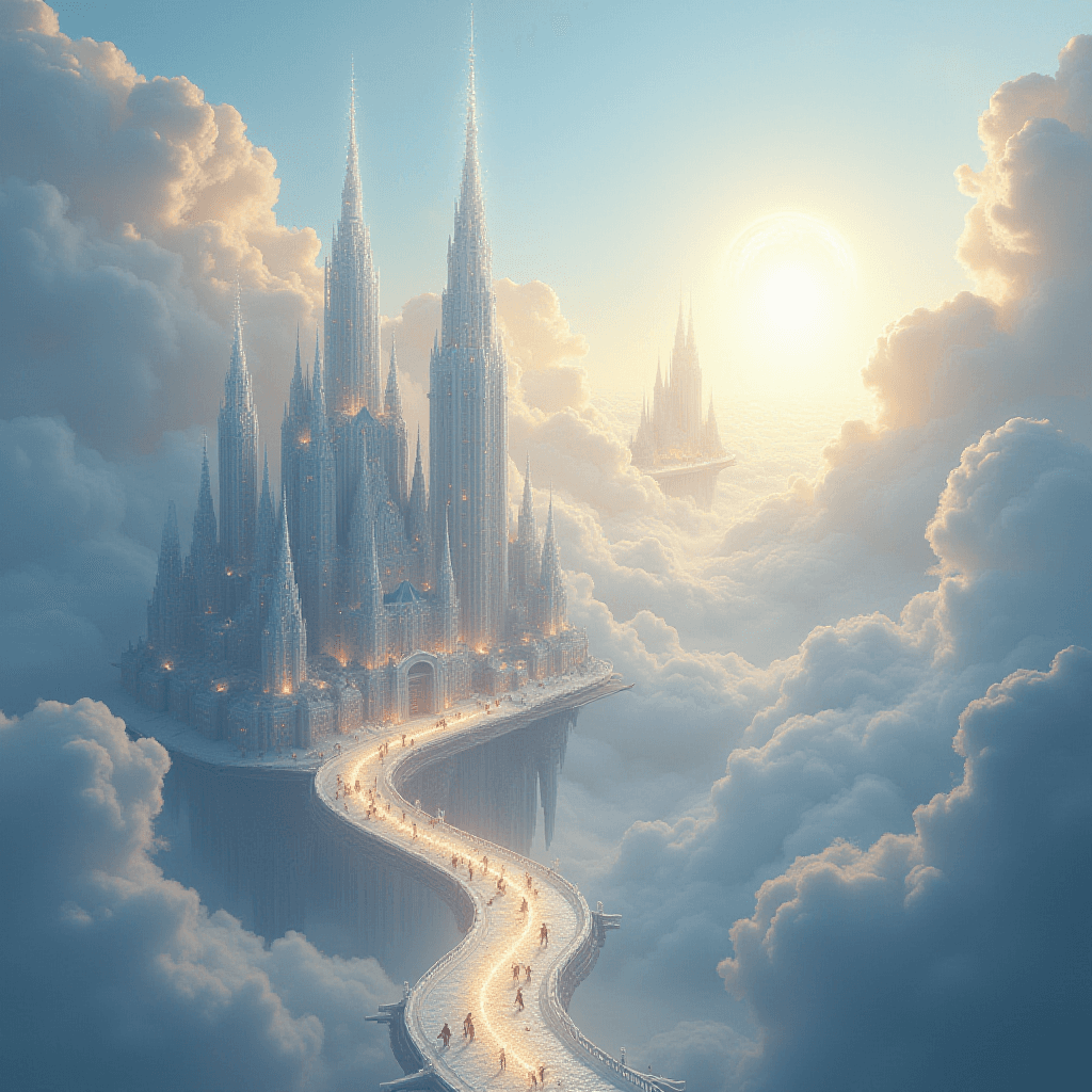 Majestic City Floating in the Clouds