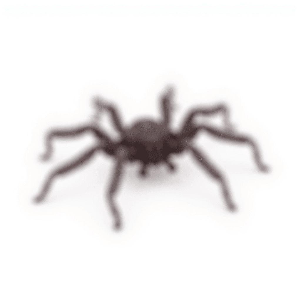 Isolated Jumping Spider Digital Art On White Background