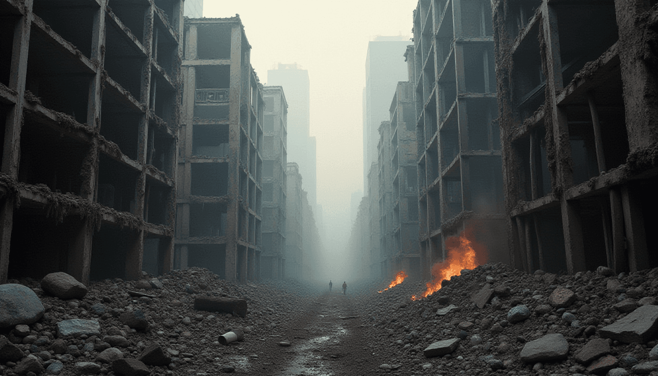 Bombed Modern Cityscape