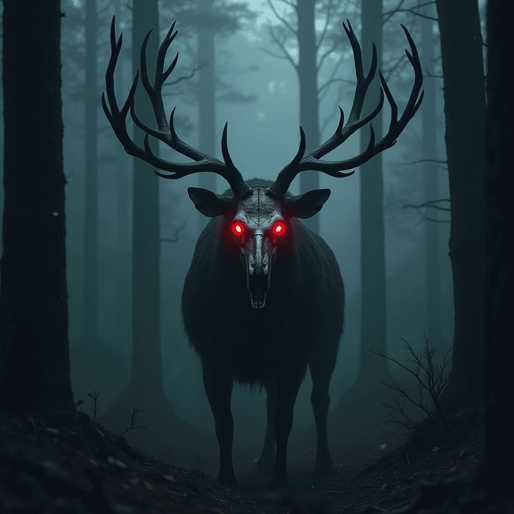 Wendigo in Coniferous Forest