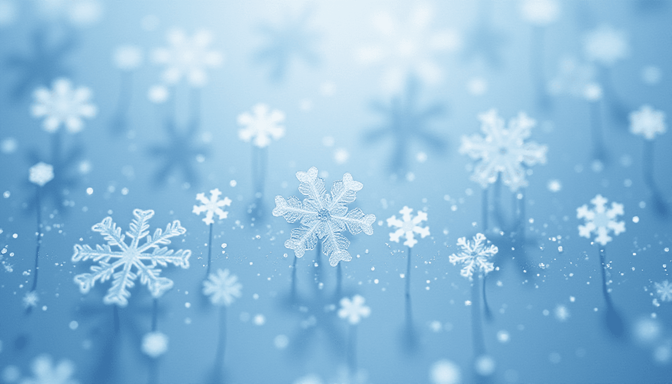 Translucent Snowflakes Illusion Scene