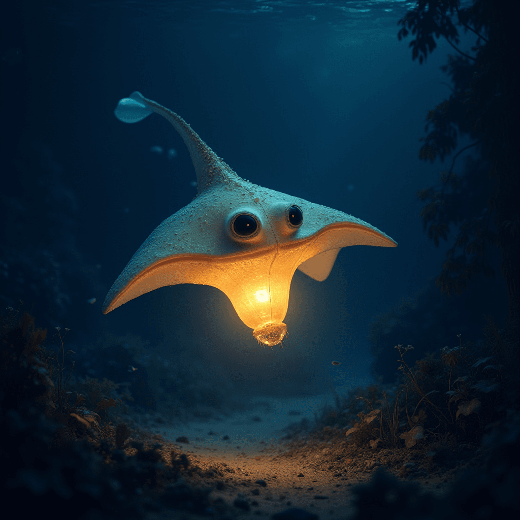 Stingray-Shaped Lantern Design