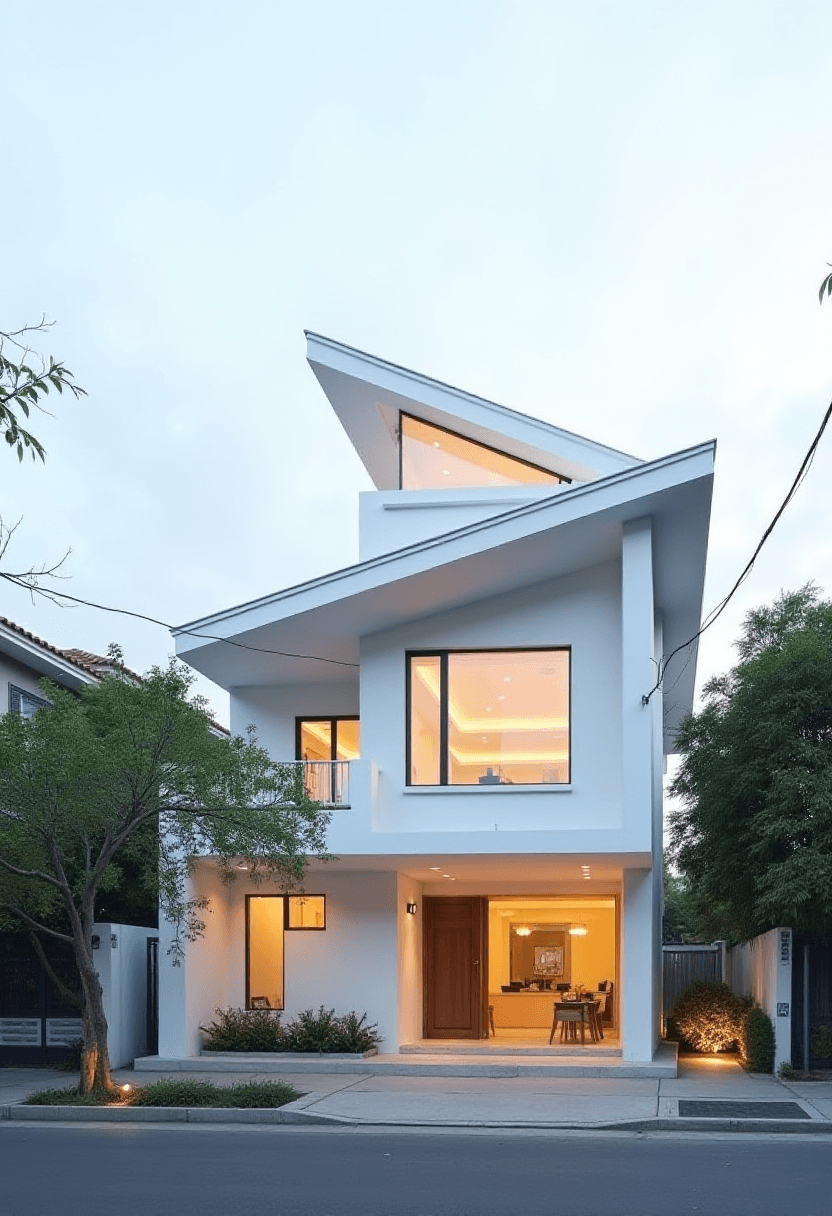 Two-Story House with Japanese-Style Roof