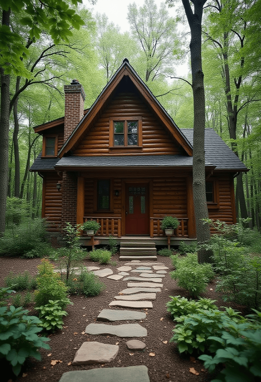 Cozy Wooden Cottage in the Forest Woods