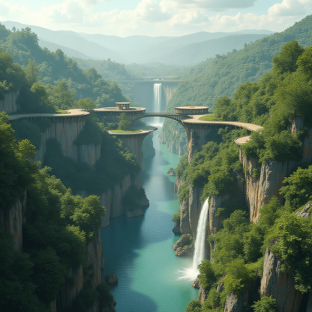 Aerial View of Hanging Gardens of Babylon