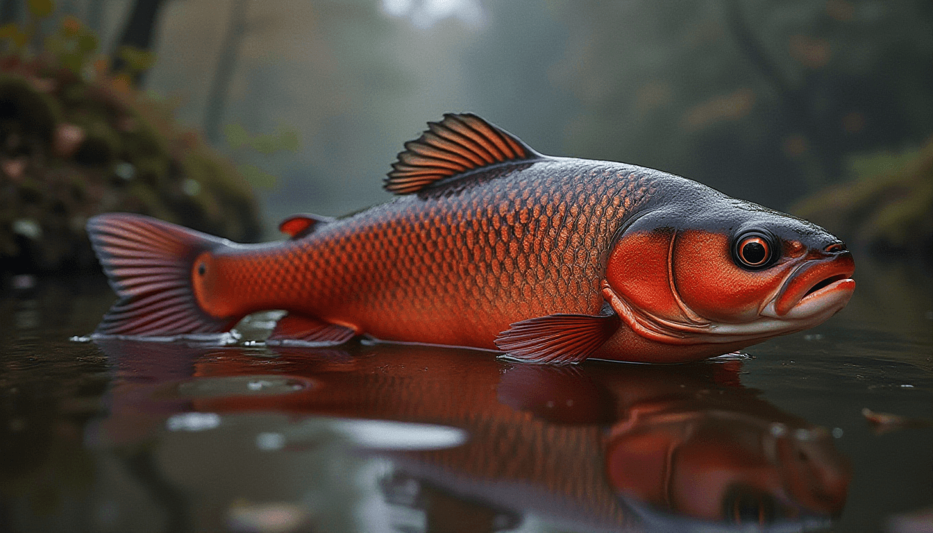 Fishing in Red Rain Soaked City Fashion