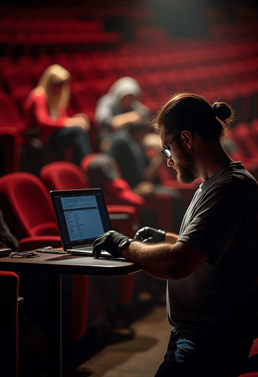 Technicians at Work in a Theater