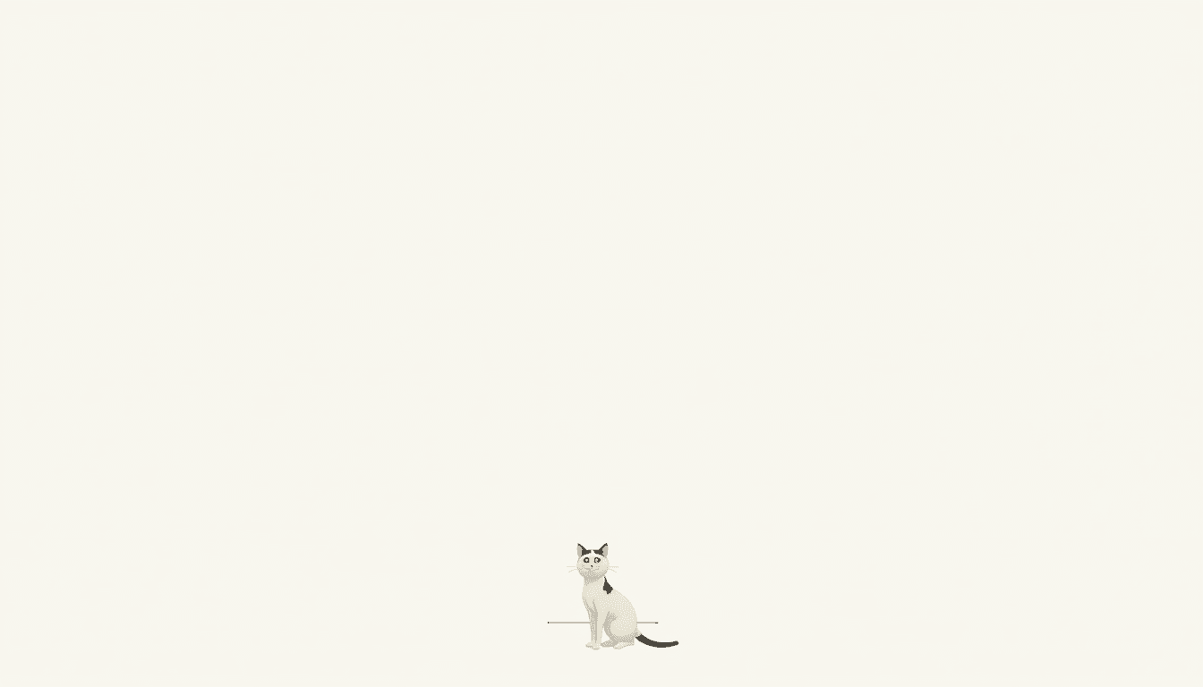 Elegant Upright Cat Digital Illustration