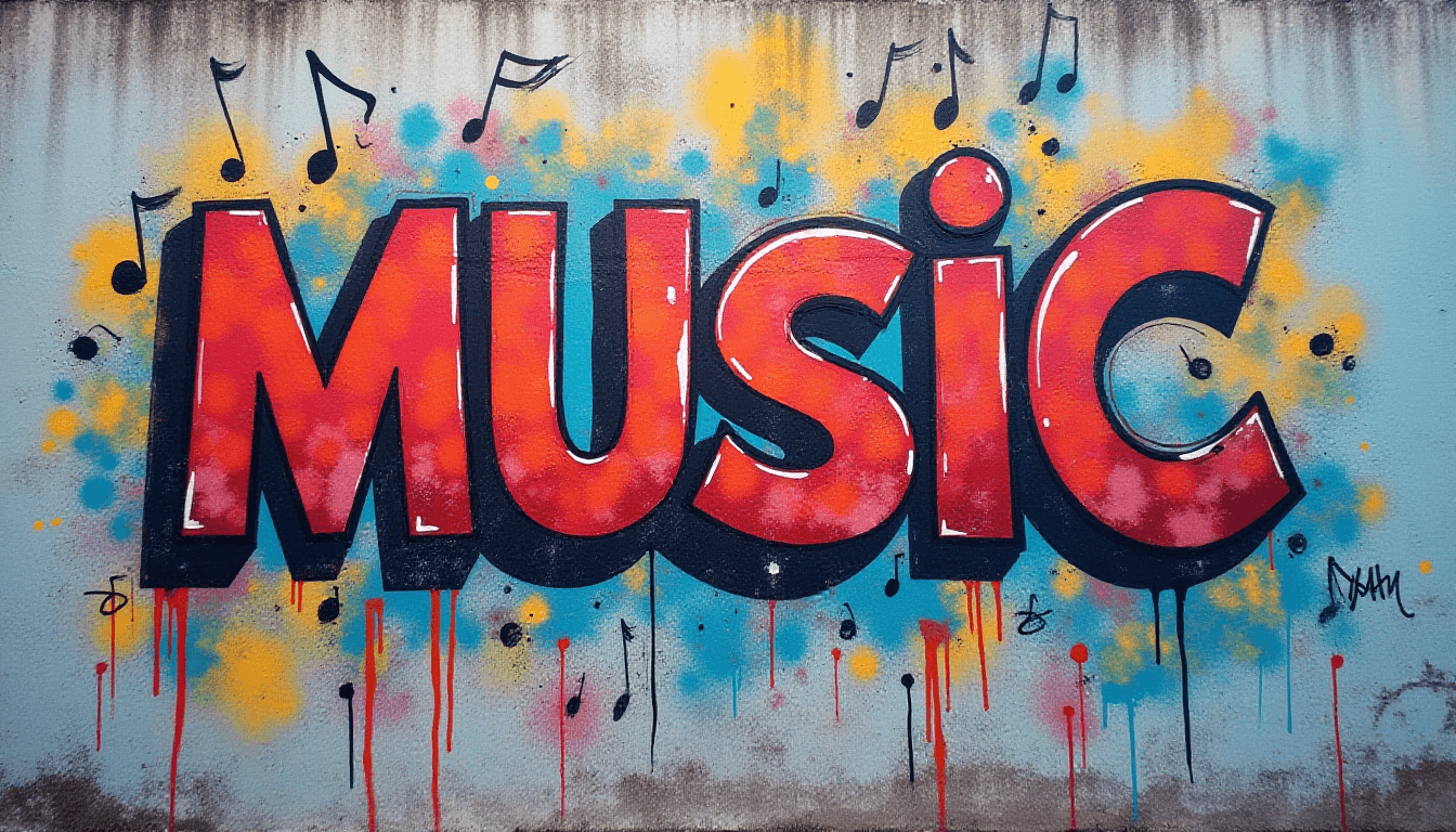 Graffiti Music Lettering