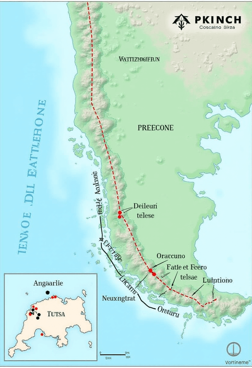 Mapa Cuenca Lago Fagnano Tierra del Fuego