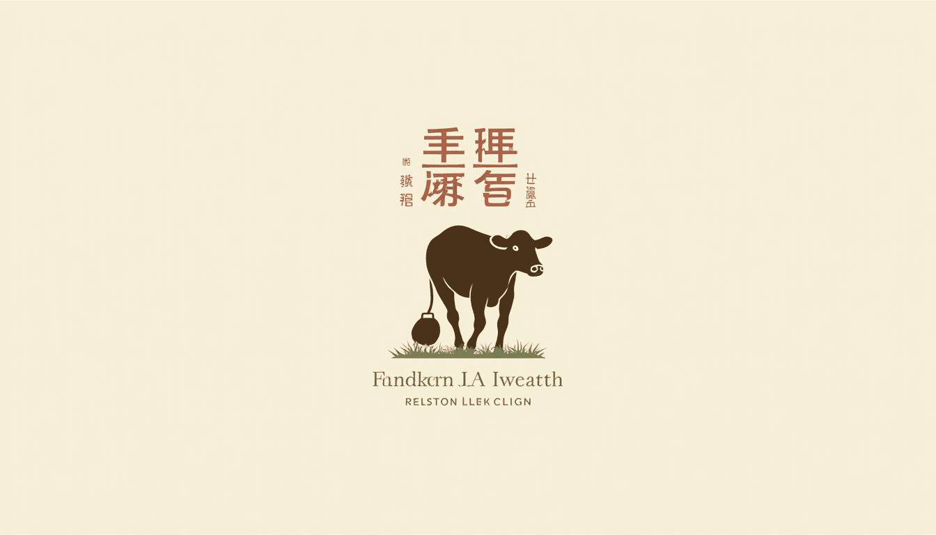 Minimalist Chinese Farm Logo