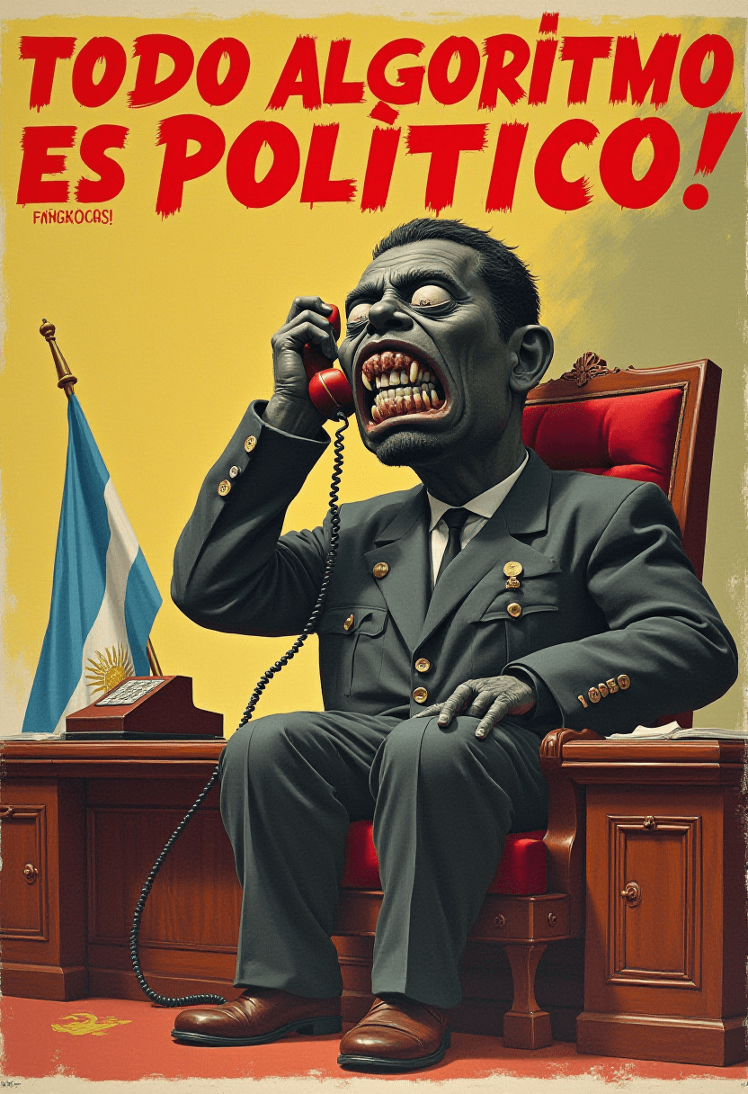 Soviética propaganda con celular gigante