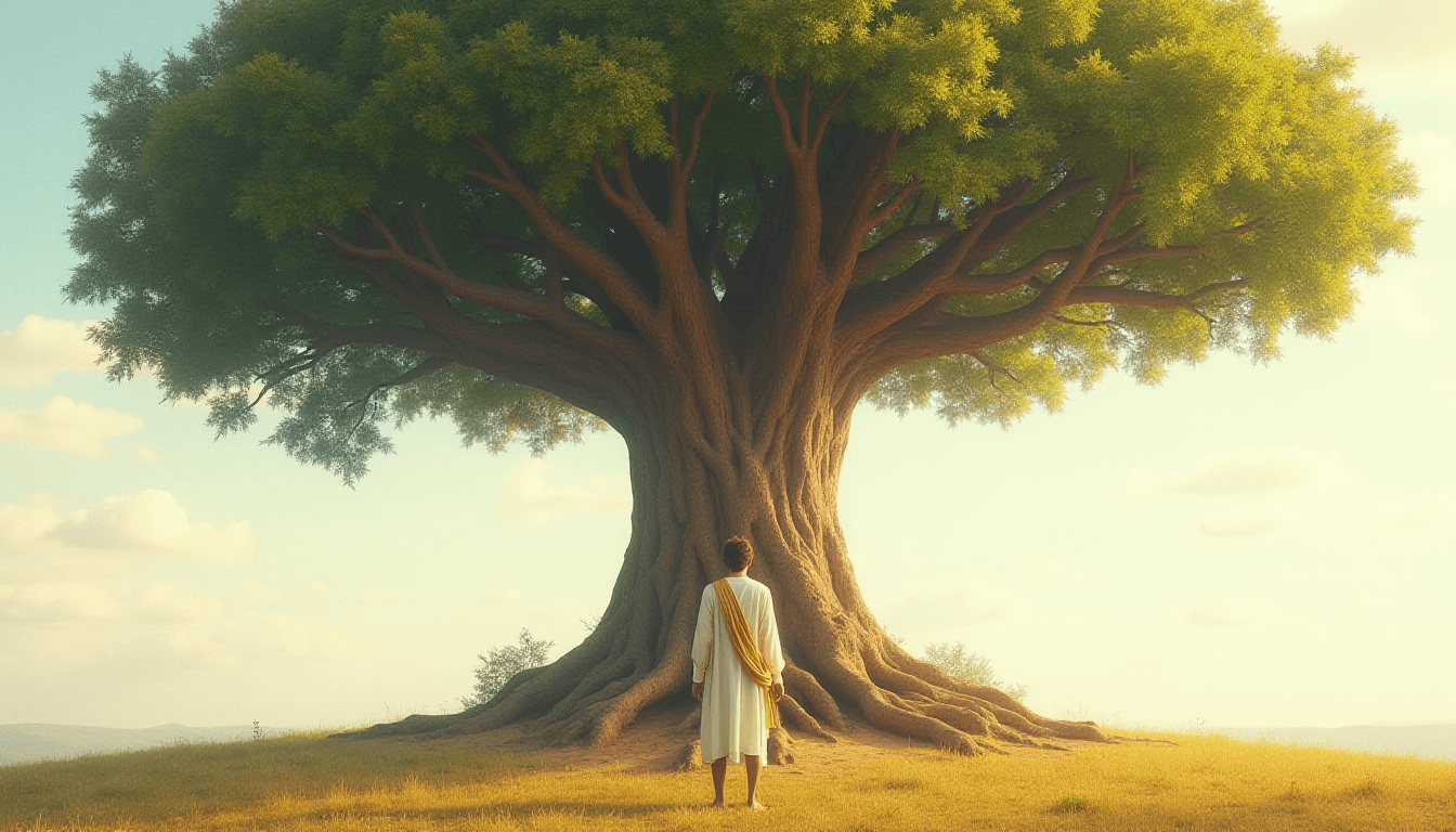 Noah in Front of a Majestic Tree