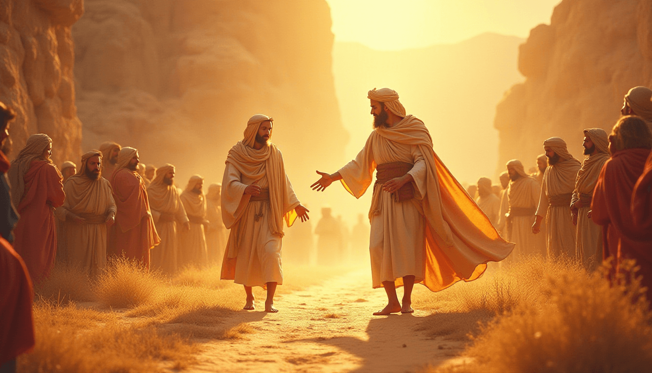 Illustrations of God Giving Commandments to Moses